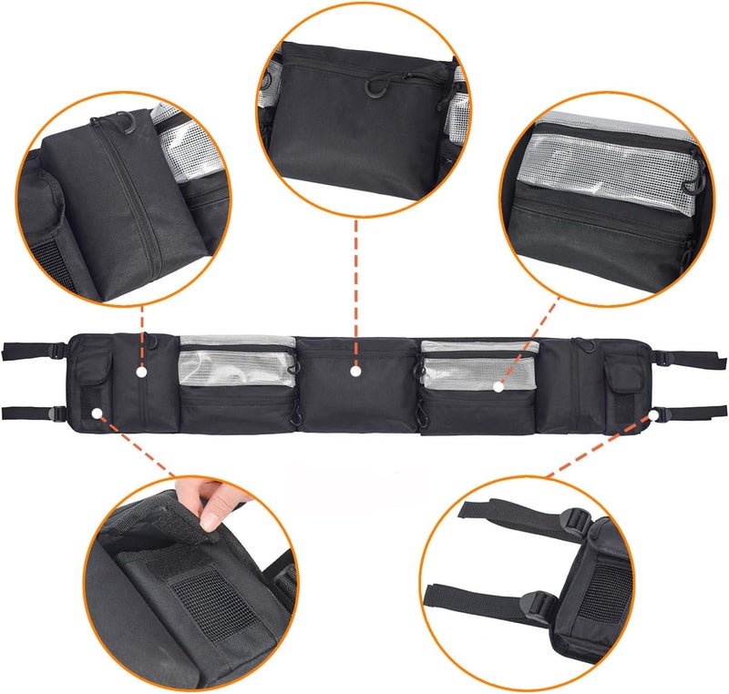 COCO UTV Roll Cage Organizer - Universal Fit for Full-Size UTVs (Black) - Image 4