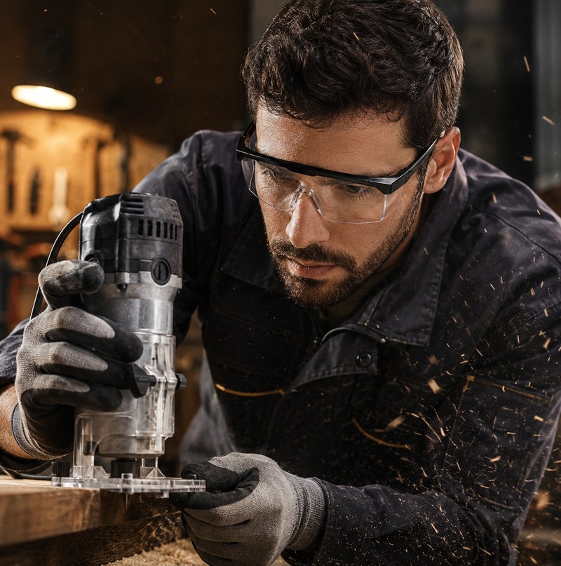 WULF  Safety Goggles Clear Anti Fog Protective Eyewear Industrial Safety Glasses for Construction Laboratory Workshop DIY Eye Protection Scratch Resistant Comfortable Fit Universal Use - Image 5
