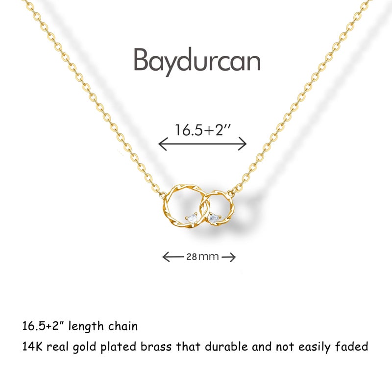 Baydurcan Mother Daughter Necklace Gifts for Mom Birthday Unique Mom and Daughter Necklace (Mother) - Image 2