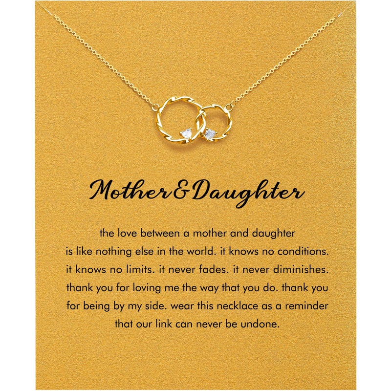 Baydurcan Mother Daughter Necklace Gifts for Mom Birthday Unique Mom and Daughter Necklace (Mother) - Image 1