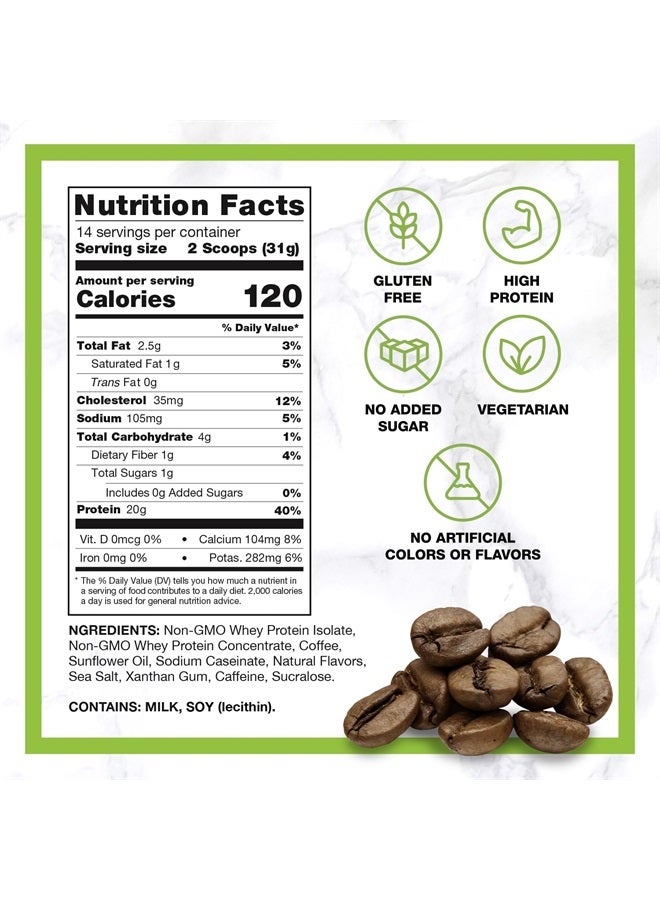 Chike Original High Protein Iced Coffee, 20 G Protein, 2 Shots Espresso, 1 G Sugar, Keto Friendly and Gluten Free, 14 Servings (15.1 Ounce) - Image 3