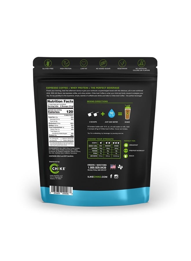 Chike Original High Protein Iced Coffee, 20 G Protein, 2 Shots Espresso, 1 G Sugar, Keto Friendly and Gluten Free, 14 Servings (15.1 Ounce) - Image 2