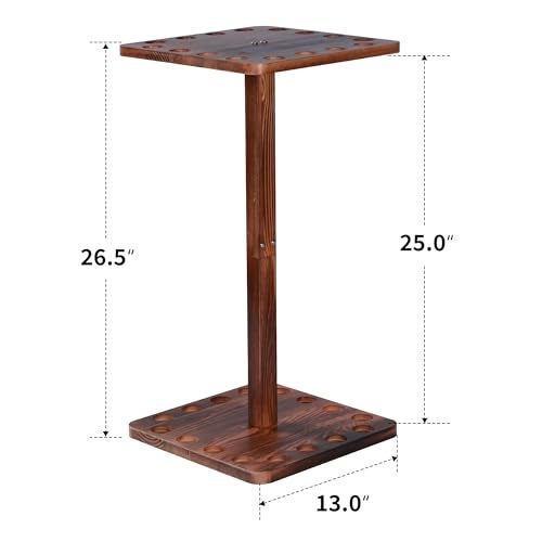 Lnmuzm Pool Cue Holders for Billiard Room, Pool Stick Holder, Floor Stand Pool Cue Rack up to 16 Sticks, Natural Wood Pool Cue Equipment Storage Organizer, Billiard Gifts for Men - Image 5