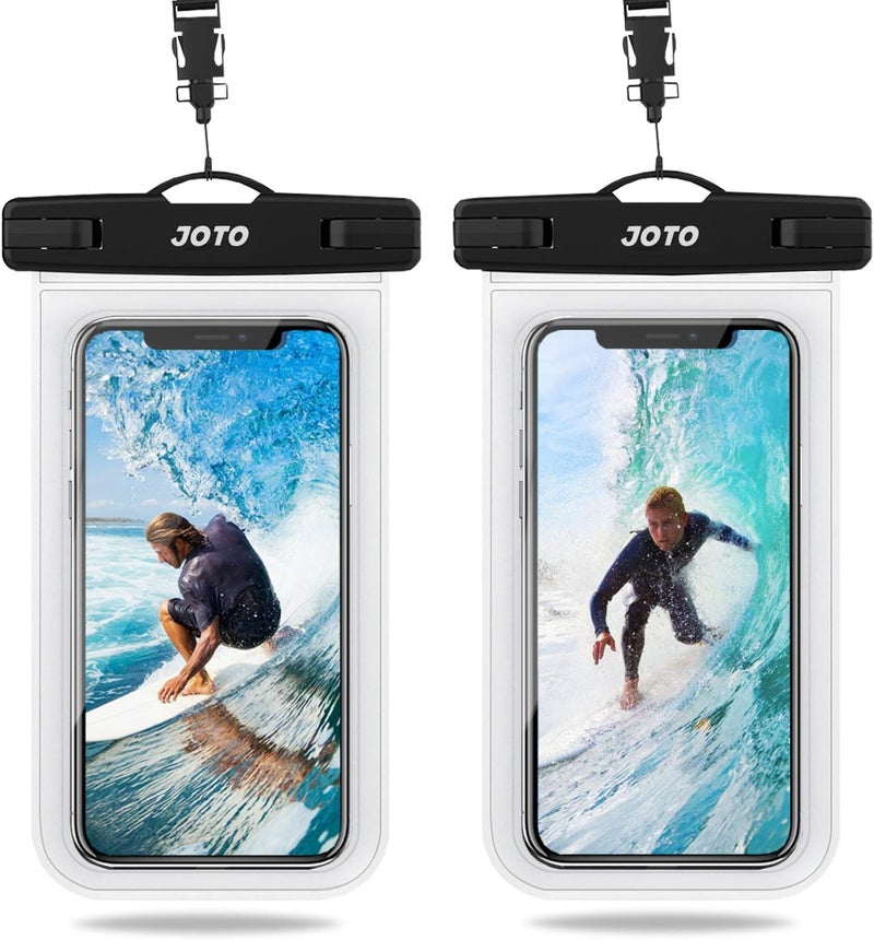 JOTO 2 Pack Waterproof Phone Pouch Case Up to 7" IPX8 Underwater Phone Case Cellphone Dry Bag for iPhone 17/Air 16 15 14 13 12 Pro Max Xs Max XR X 8 7 6S Plus SE/Galaxy S24 S23 S22 S21 -Clear - Image 1