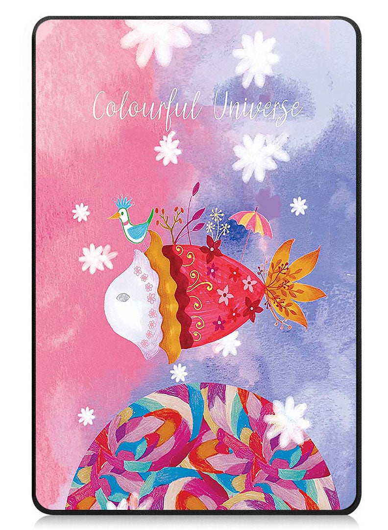 Theodor Protective Flip Case For Huawei MatePad 11.5 2023 With Trifold Stand Auto Wake Sleep Shockproof Cover Colourful Universe - Image 1