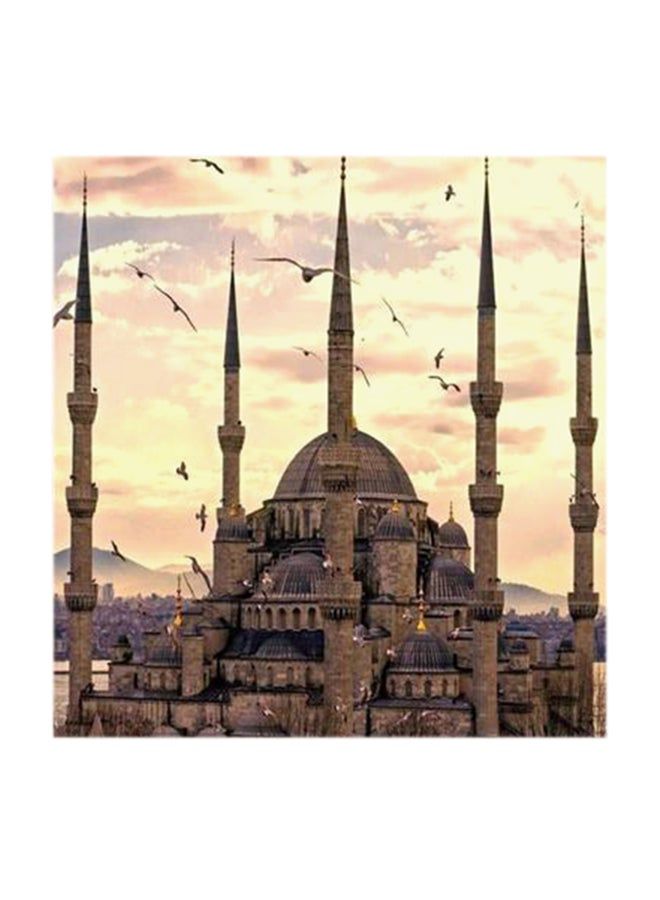 RYN Sultan Ahmed Mosque MDF Wall Art Multicolour 30x30centimeter - Image 2
