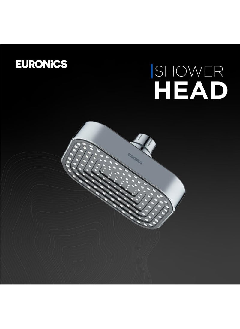EURONICS - EURONICS Durable Handheld Shower with Generous Spray Face AntiLeak SelfCleaning Adjustable Ball Joint Chrome Finish Touch Screen Nozzles HeatResistant RustProof - Image 1