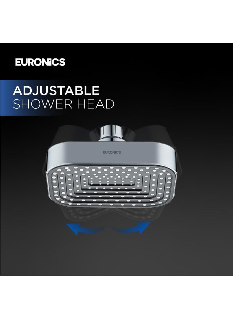EURONICS - EURONICS Durable Handheld Shower with Generous Spray Face AntiLeak SelfCleaning Adjustable Ball Joint Chrome Finish Touch Screen Nozzles HeatResistant RustProof - Image 1