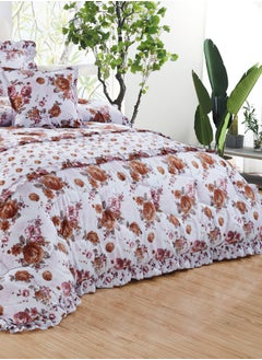 Moon 6Piece King Size 220x240Cm Comforter Set Medium Filling Bedding Set for All Season Includes 1Comforter 1Bedsheet 2Pillow Shams and 2Cushion Cases  - Image 3