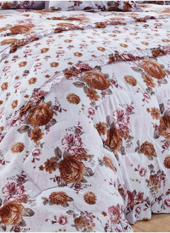 Moon 6Piece King Size 220x240Cm Comforter Set Medium Filling Bedding Set for All Season Includes 1Comforter 1Bedsheet 2Pillow Shams and 2Cushion Cases  - Image 5