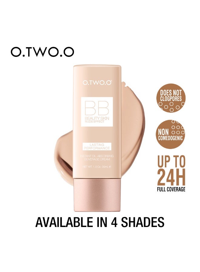 OTWOO O.TWO.O Nude Effect BB Cream – Lightweight Face Foundation Cream(N21) - Image 1