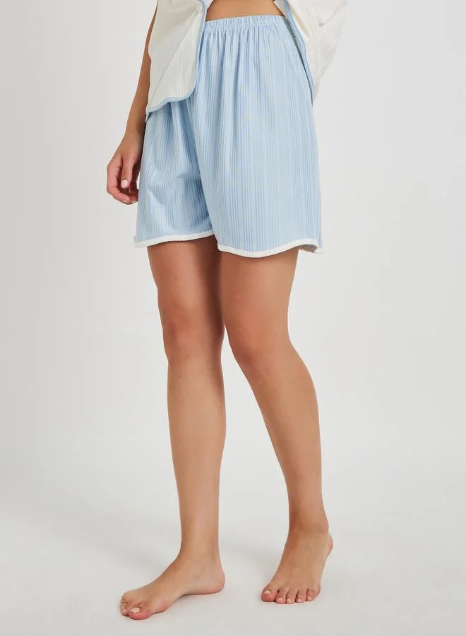 Take Two Take Two 3-Piece Patch Detail Shirt, Shorts and Pyjama Set