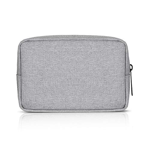 ERCRYSTO Universal Electronics/Accessories Soft Carrying Case Bag, Durable & Light-weight,Suitable for Out-going, Business, Travel and Cosmetics Kit (Small-Gray) - Image 1