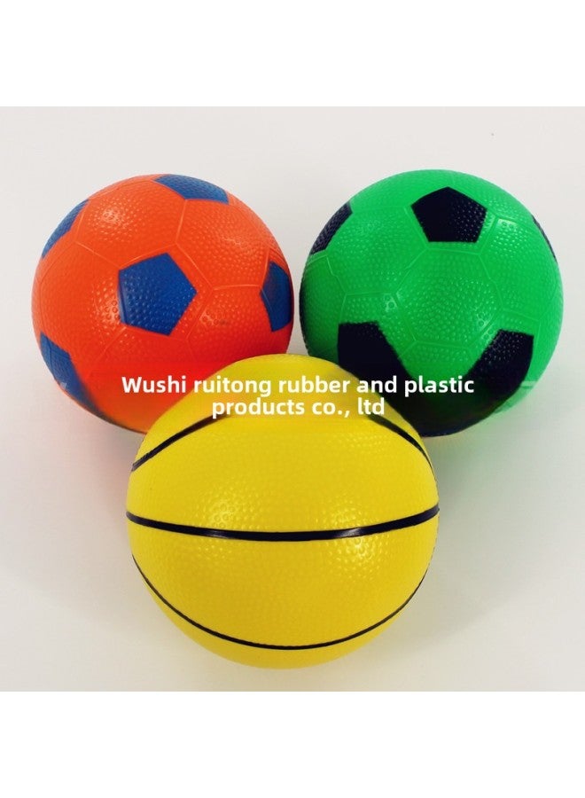 Pvc Inflatable Toy Mini Basketball Hoop Ball 16cm Baby Blue Ball Children Training Toy Small Basket For Kids-Color:Orange Green Pink Blue Red Yellow Multicolor Basketball Mixed-Diameter:16cm  - Image 5