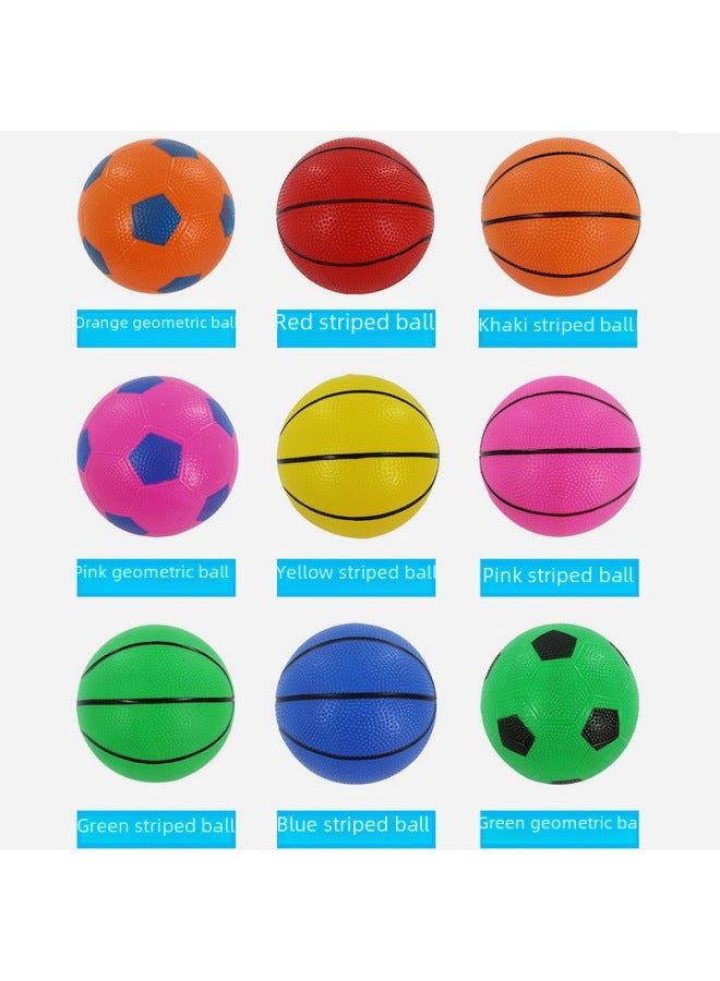 Pvc Inflatable Toy Mini Basketball Hoop Ball 16cm Baby Blue Ball Children Training Toy Small Basket For Kids-Color:Orange Green Pink Blue Red Yellow Multicolor Basketball Mixed-Diameter:16cm  - Image 4