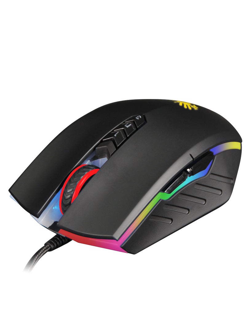Bloody 70 Light Strike Gaming Mouse, PMW3327 Gaming Engine, 6,200 CPI, Metal X'Glide Armor Boot,Extreme Core 4, 6 Sniper Modes, Ultra Core 3 & 4 Activated, Matte Black  - Image 4