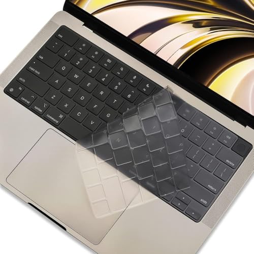 OJOS Keyboard Cover Skin for 2026 2025 2024-2021 MacBook Pro 14" 16 inch M5 M4 M3 M2 M1, MacBook Air 13.6" 15" A3240 A3113 A2681 A3241 A3114 A2941, A3434 A3112 A3185 A3401 A3403 A2442 Protector - Image 1
