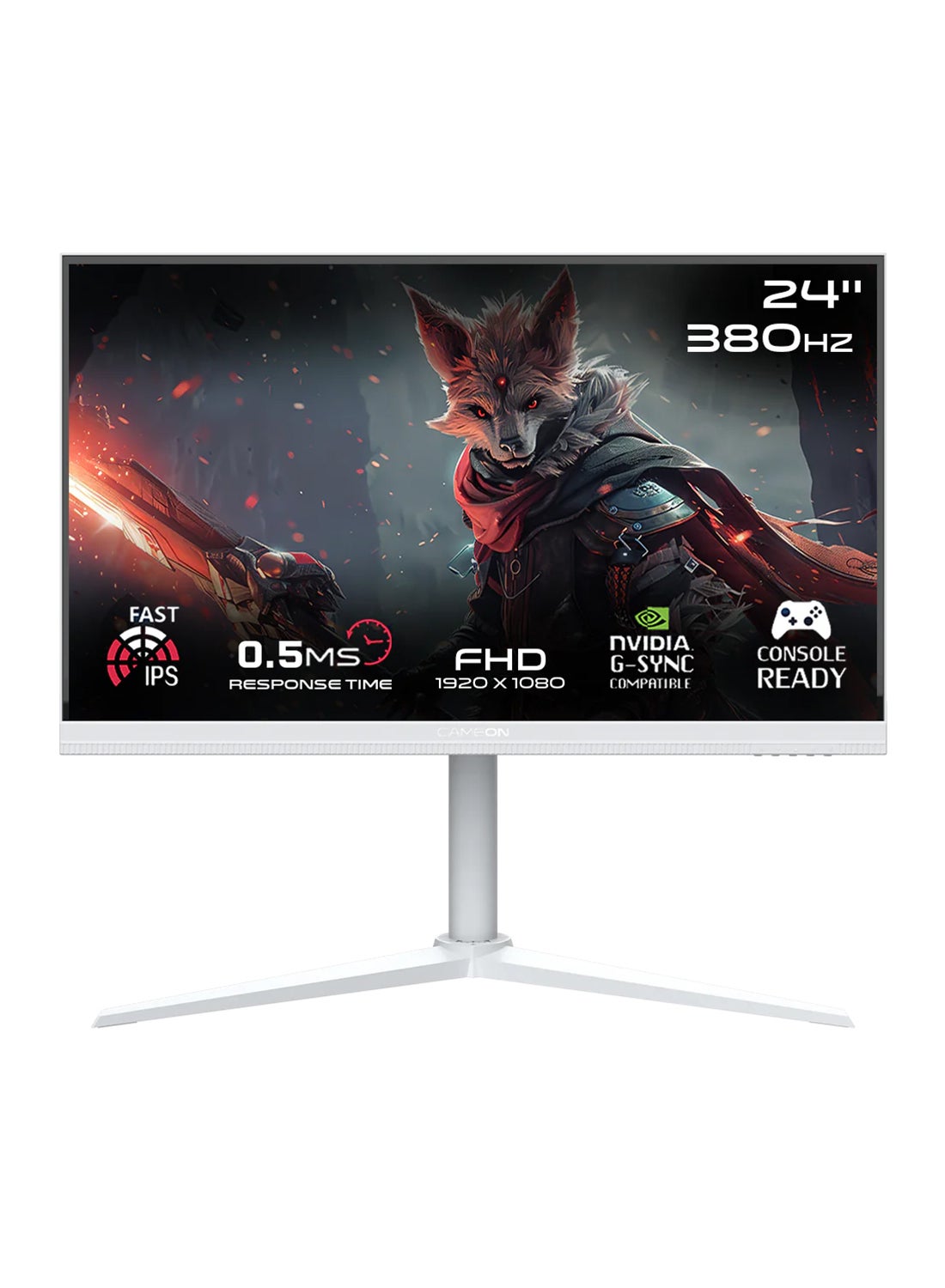 24" Inch Gaming Monitor Artic Pro-Series (1920x1080) FHD Fast IPS, 380Hz Refresh Rate, MPRT 0.5ms Response Time, 2.1 HDMI (Support PS5) GOAP24FHD380IPS | White