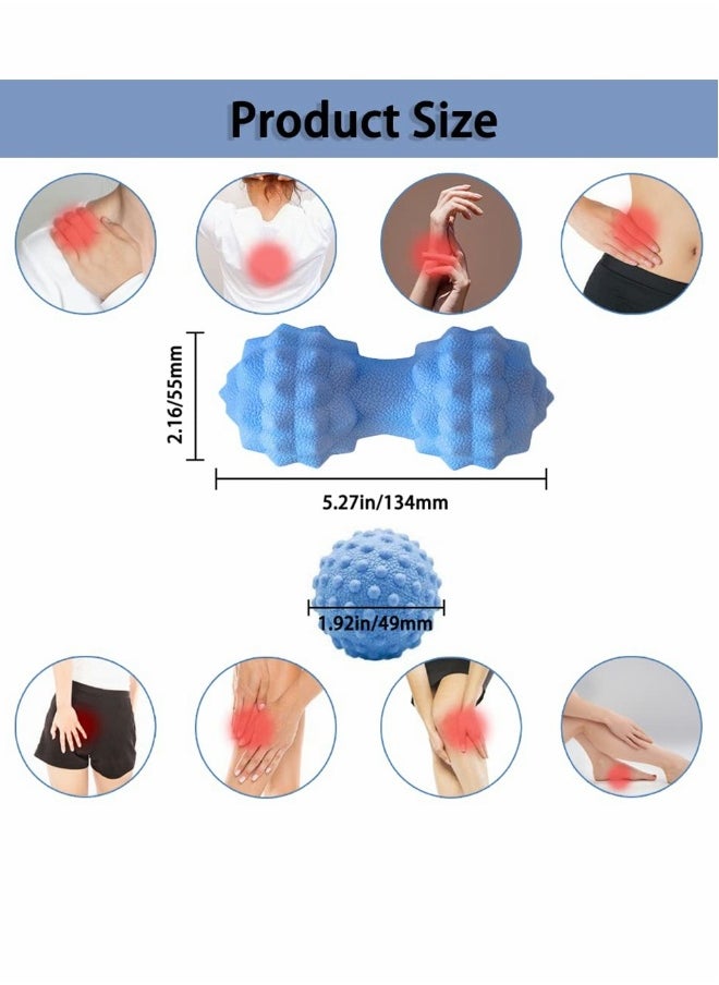 Generic Massage Ball, Lacrosse Yoga Massage Therapy Ball, Double Massage Ball Roller for Deep Tissue, Trigger Point Therapy, Myofascial Release, Muscle Knots, Muscle Tension Sore, Blue  - Image 2