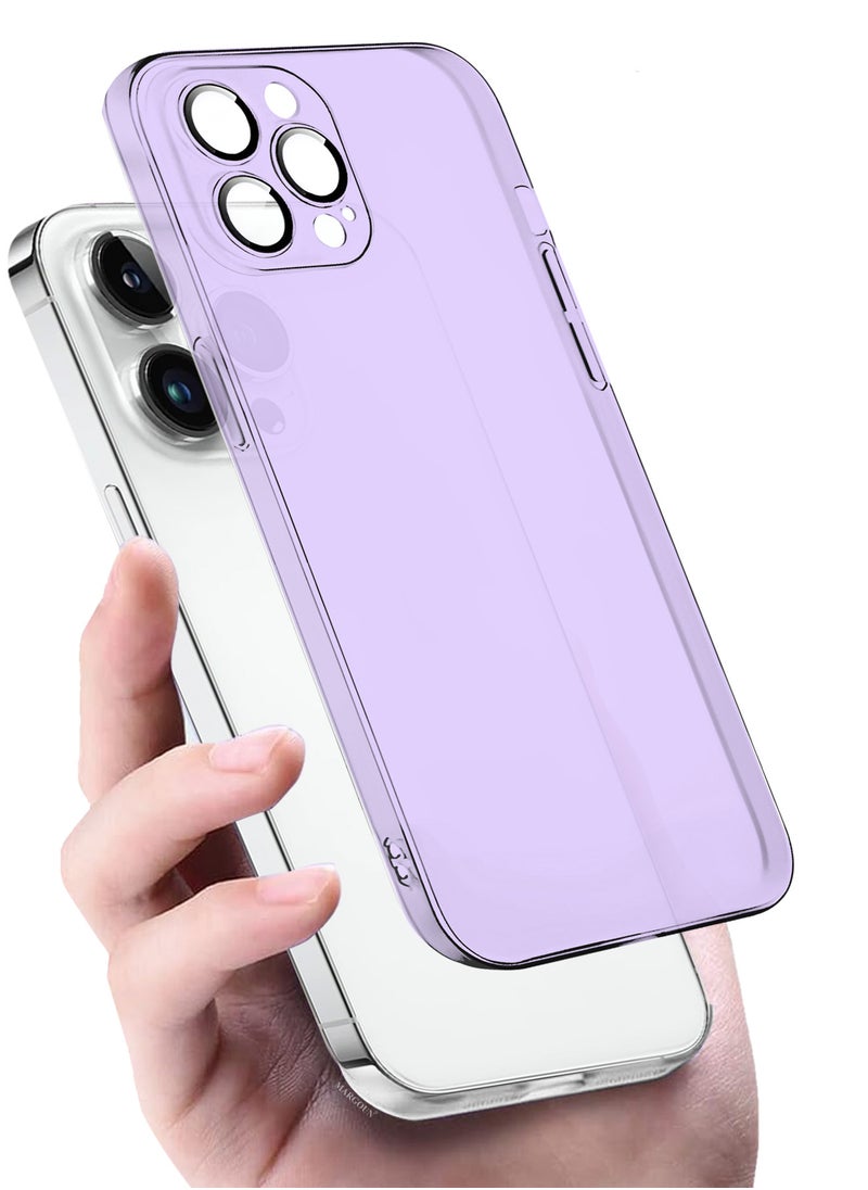 CATANES (for iPhone 14 Pro) 3Packs Case Cover Air Skin Series Back Cover Sturdy Durable Thin Case Drop Protection Cover - Transparent Purple  - Image 5