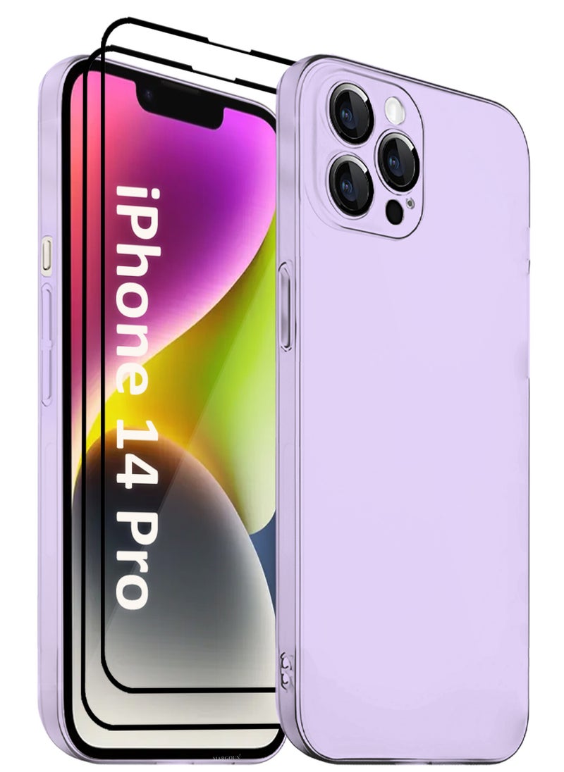 CATANES (for iPhone 14 Pro) 3Packs Case Cover Air Skin Series Back Cover Sturdy Durable Thin Case Drop Protection Cover - Transparent Purple  - Image 1