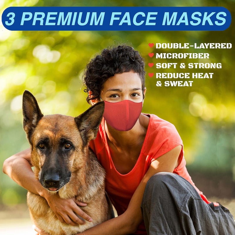 Arcarius Breathable Sports Face Mask – Moisture Wicking Gym & Travel Fit (3-Pack) - Image 2