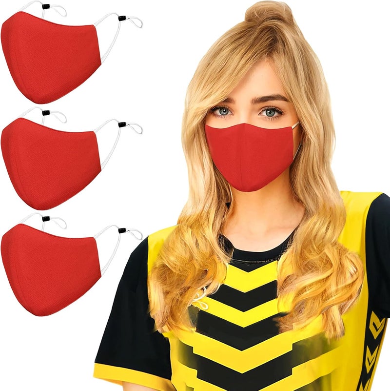 Arcarius Breathable Sports Face Mask – Moisture Wicking Gym & Travel Fit (3-Pack) - Image 1