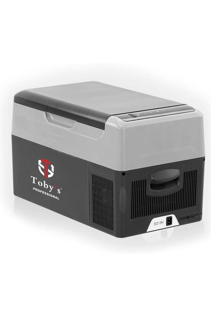 توبيز ثلاجة توبي TR-21 للسيارات بسعة 22 لتر - ثلاجة صغيرة تعمل بجهد 12/24 فولت للسيارات، ثلاجة مبردة للحمل والتخييم، صندوق تبريد كهربائي للشاحنات للاستخدام في الحافلات ومراكب الرياح والرحلات والنزهات، من -20℃ إلى 20℃/استهلاك منخفض للطاقة - Image 1