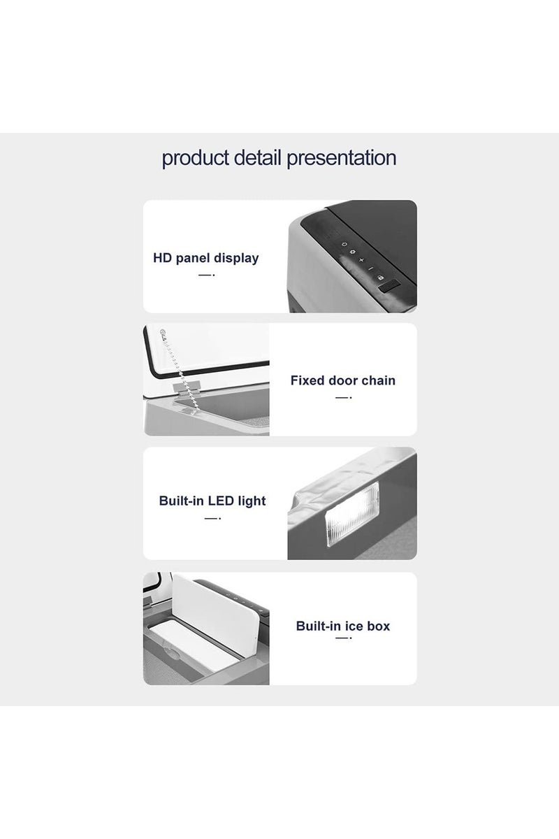 توبيز ثلاجة توبي TR-21 للسيارات بسعة 22 لتر - ثلاجة صغيرة تعمل بجهد 12/24 فولت للسيارات، ثلاجة مبردة للحمل والتخييم، صندوق تبريد كهربائي للشاحنات للاستخدام في الحافلات ومراكب الرياح والرحلات والنزهات، من -20℃ إلى 20℃/استهلاك منخفض للطاقة - Image 5