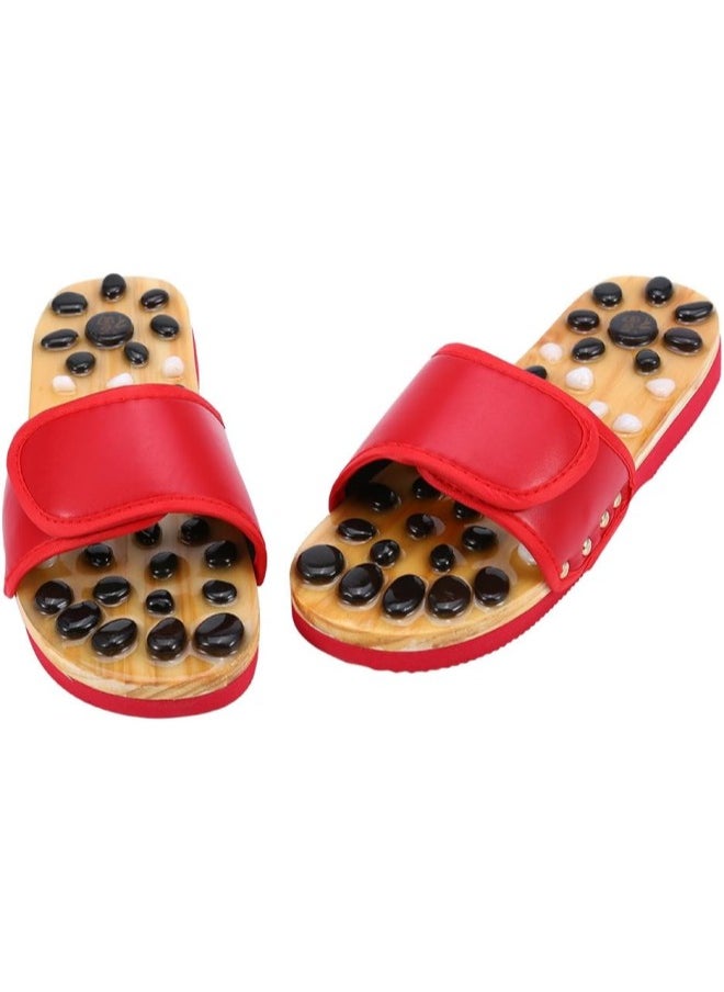 silvercnc Foot Massage Slippers, Reflexology Naturopathy Acupuncture Massage Sandals for Men Women(40(CN)红色)  - Image 3
