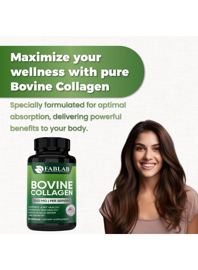 FabLab مكمل كولاجين بوفين من فاب لاب - مكمل غذائي لدعم المفاصل والأعصاب والعظام - غير معدل وراثيًا، منتج غذائي مضاد للشيخوخة مع ببتيدات مهدرجة - 100 كبسولة - Image 4