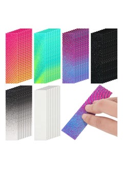 Y&D 72Pcs Decompression Anxiety Sensory Stickers Fidget Textured Strips Toys Anti Stress Tactile Rough Calm Adhesives Relief for Adults Teens Desk ClassroomGradient color  - Image 1