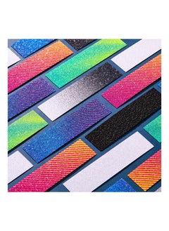 Y&D 72Pcs Decompression Anxiety Sensory Stickers Fidget Textured Strips Toys Anti Stress Tactile Rough Calm Adhesives Relief for Adults Teens Desk ClassroomGradient color  - Image 3