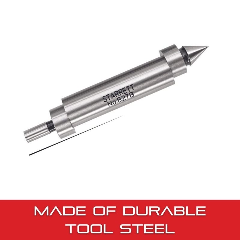 Starrett Edge Finder  Ideal for Flat Straight Edges Center Points and Scribed Lines  200 Contact Diameter and Pointed Contact 500 Body Diameter Double End  827B - Image 4