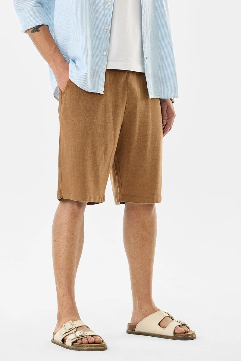 SNITCH شورتات كتان بقصة عادية