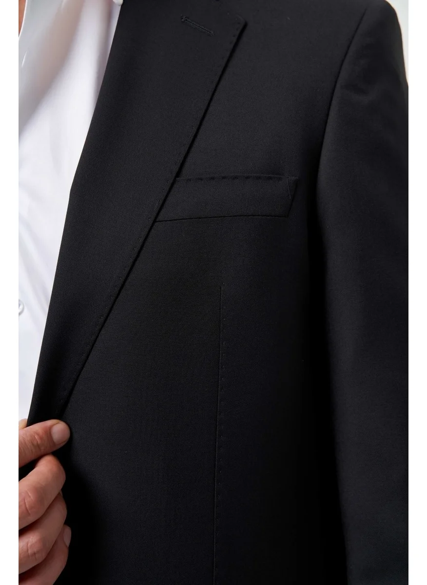 Bisse Men's 6 Drop Mono Collar Double Slit Jacket BLACK PCK23YNOS001_D99