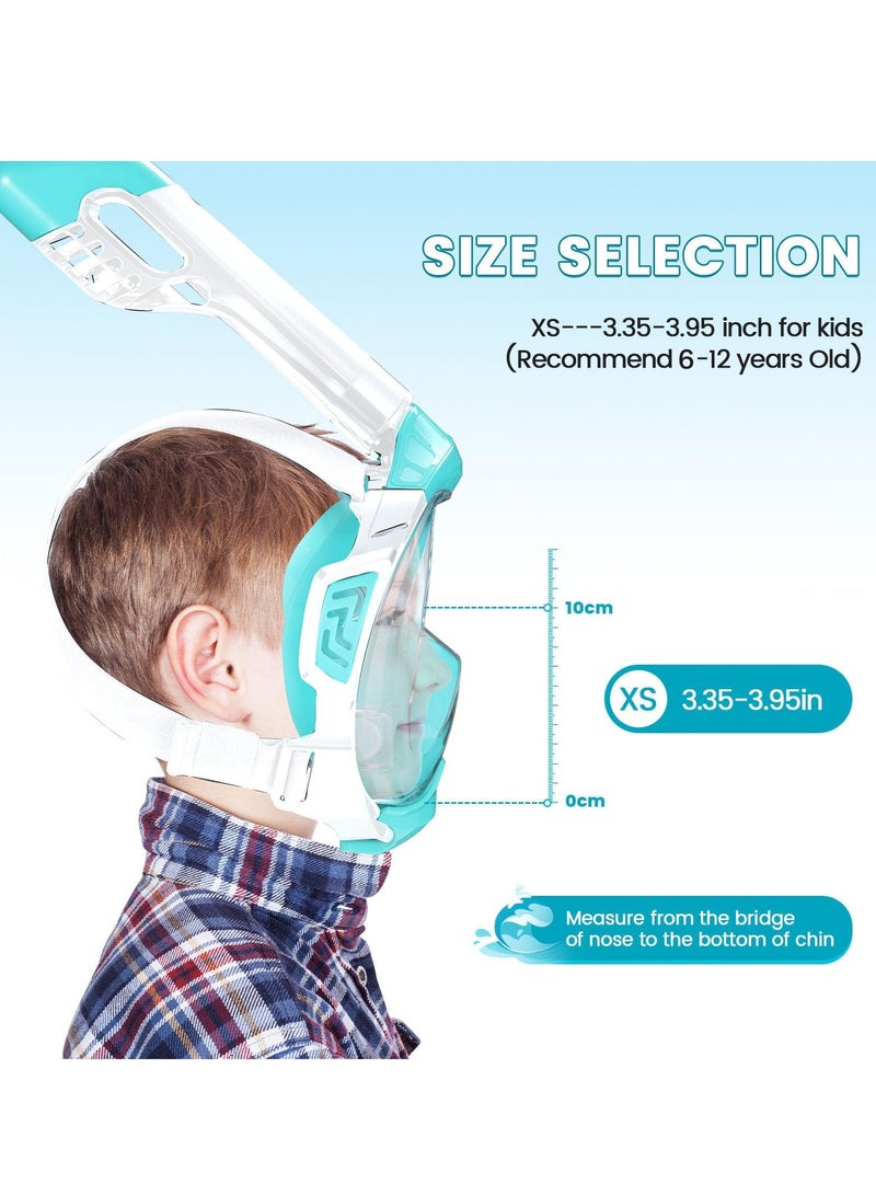 Excefore Snorkel Mask, Full Face Snorkel Mask,Snorkeling Gear for Adults Kids,Diving Mask, Mask and Snorkel with Detachable Camera Mount,180 Degree Panoramic View Anti-Leak Anti-Fog - Image 4
