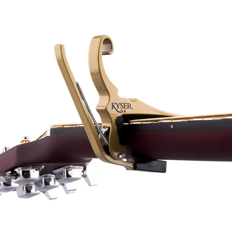 Kyser Quick-Change Guitar Capo for 6-string acoustic guitars, Gold, KG6GA - Image 3