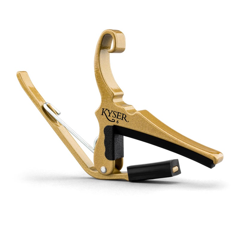 Kyser Quick-Change Guitar Capo for 6-string acoustic guitars, Gold, KG6GA - Image 1