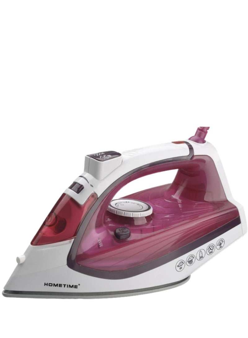 Wtrtr HOMETIME 2200W Steam Iron,Ceramic Coated Sole plate,1 Years Warranty.112BS-R (Rosy)  - Image 1
