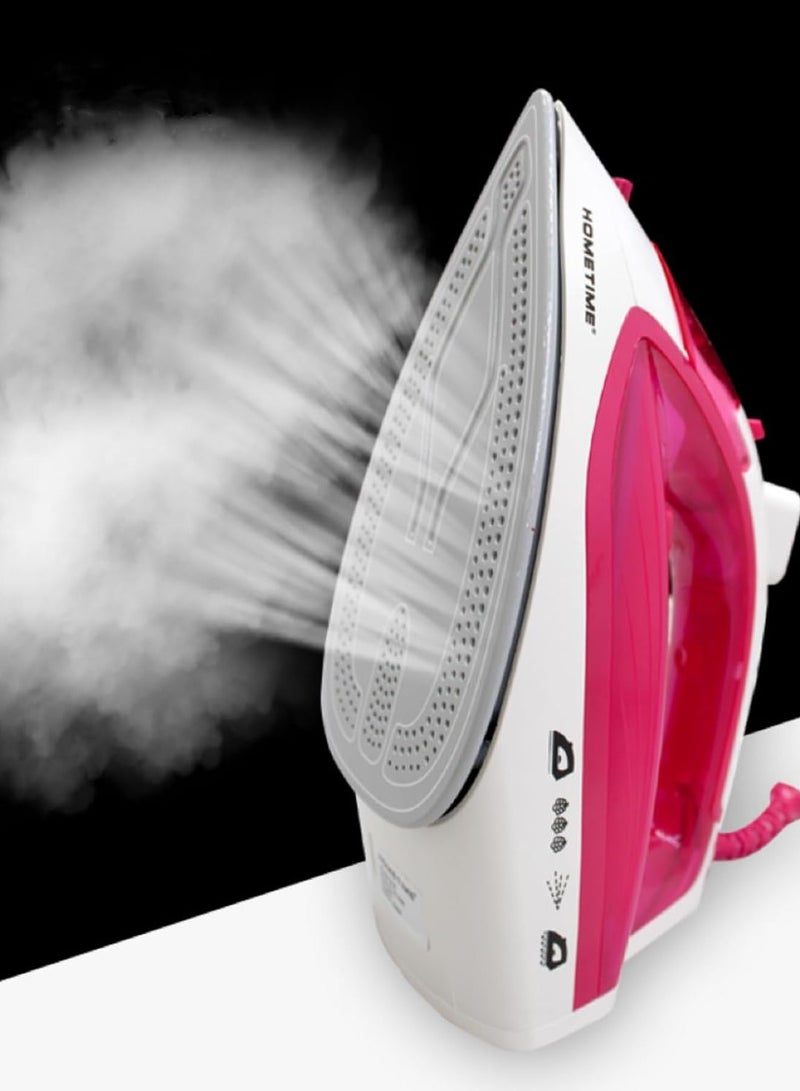 Wtrtr HOMETIME 2200W Steam Iron,Ceramic Coated Sole plate,1 Years Warranty.112BS-R (Rosy)  - Image 5