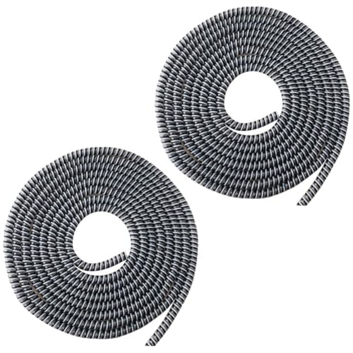 Florican Full Size 1.4 Meter (2 Pcs) Spiral Cable Protector Suitable for All iPhone/Android Mobile Charging Cables (Black) - Image 1