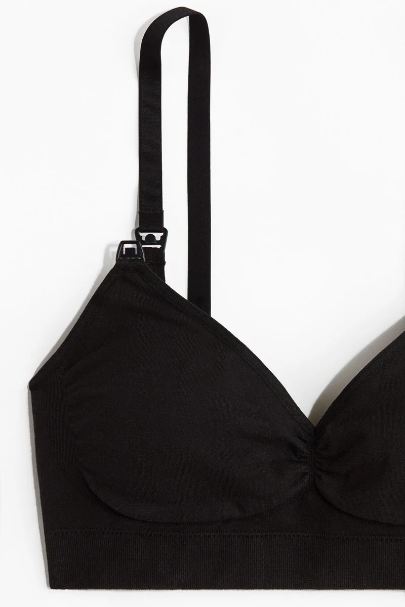 H&M  MAMA Seamless Padded cotton-blend nursing bra for Women | Best Price UAE