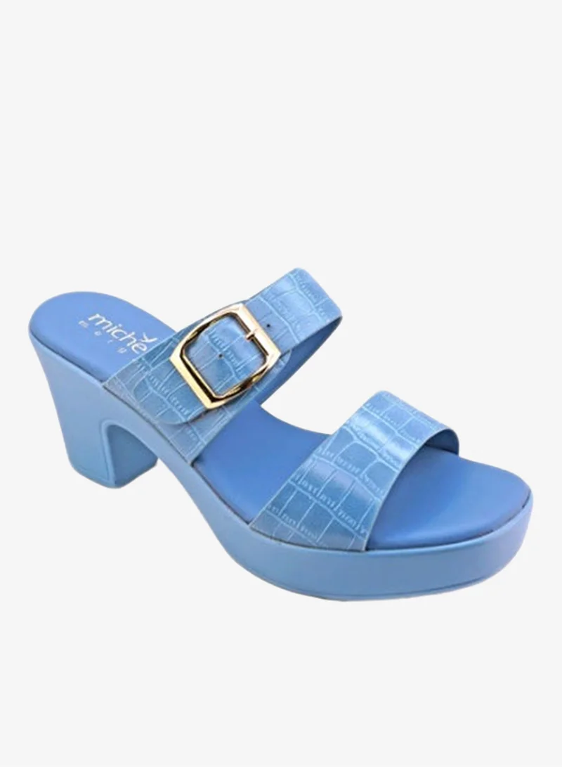 092-2241 Michelle Morgan Ladies Block Heel Sandals 114RJ857 Blue 36