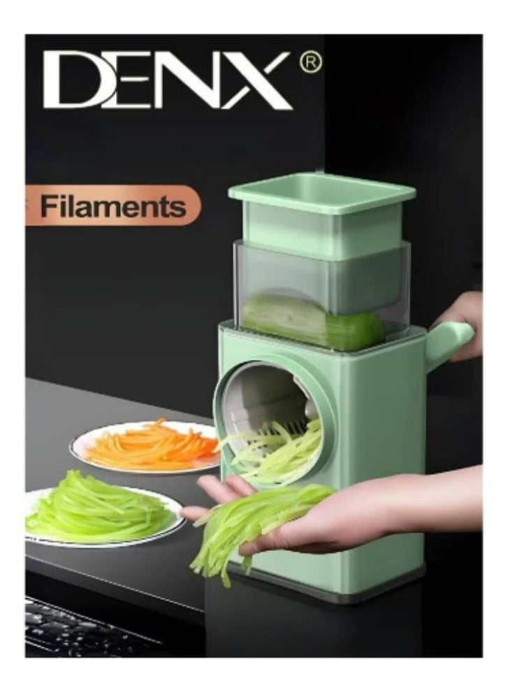 Denx Multifunctional Vegetable Slicer, Manual Potato and Vegetable Slicer, Cheese Grater, Shredder, Shredder Ideal for professional and home use - Image 1