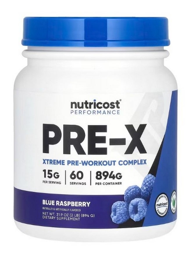 Nutricost Performance Pre X Xtreme Pre Workout Complex Blue Raspberry 2 Lb 894 G - Image 1