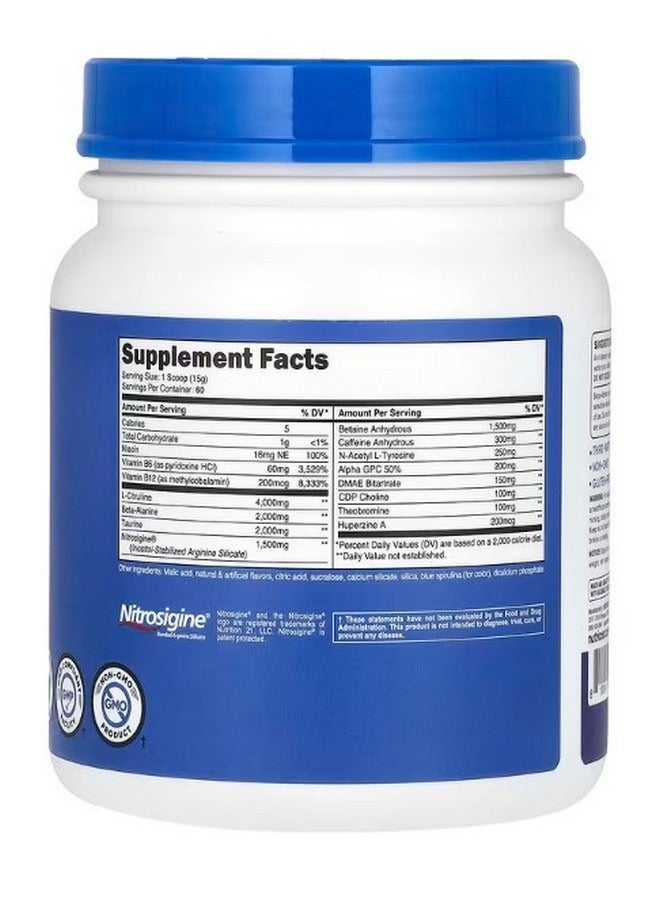 Nutricost Performance Pre X Xtreme Pre Workout Complex Blue Raspberry 2 Lb 894 G - Image 2