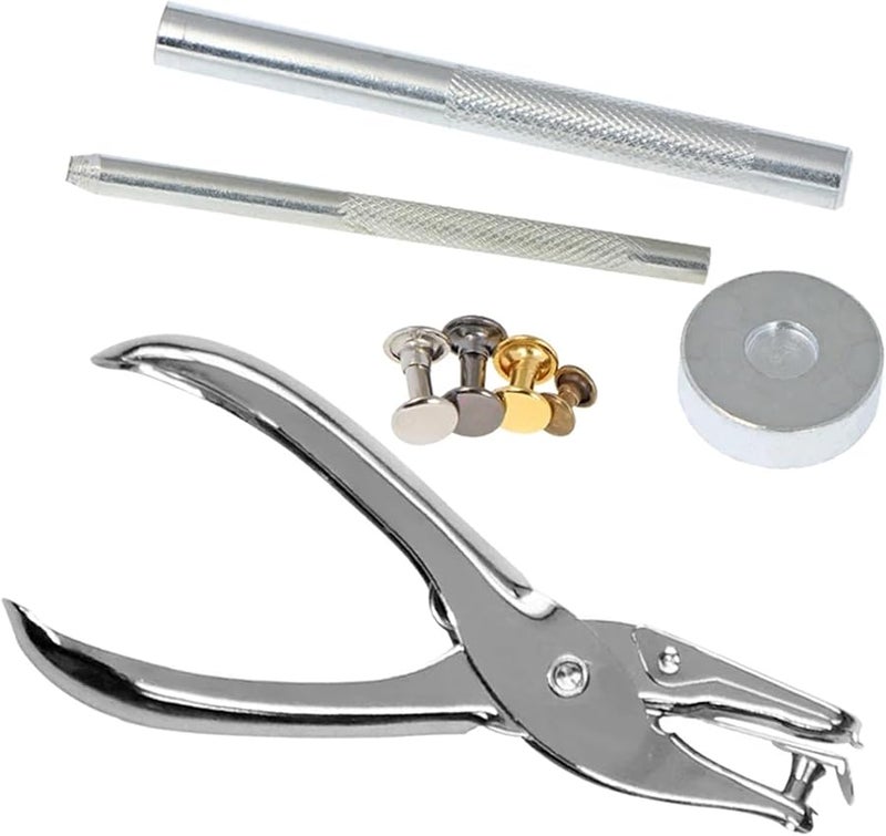 مسامير ربط مزدوجة الغطاء 360 قطعة مسامير معدنية أنبوبية لصنع وإصلاح حقائب الجلد والأثاث - Image 2