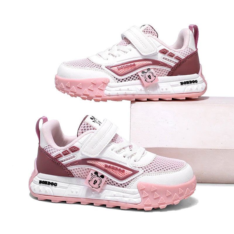 25 New Models Of Breathable Sports Shoes With Mesh Surface For , Children'S Wear-Resistant Shoes, Boys' Non-Slip Babudou Mesh Shoes - Image 3