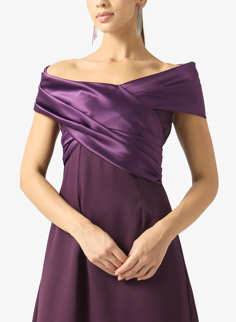 Namshi X  Draped Off Shoulder Ball Gown for Women | Best Price UAE